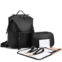 Multifunction Leather Diaper Bag Travel Maternity Backpack