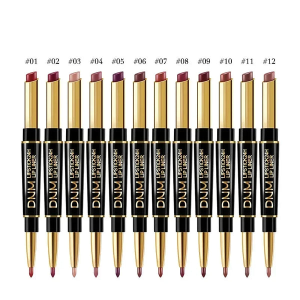 Lip Liner Lipstick - Waterproof and Long Lasting 2 in 1