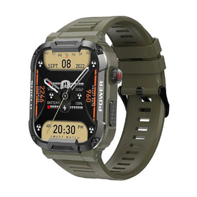 Men’s 1.85" Military Smartwatch – Bluetooth Call IP68 Waterproof Fitness Watch
