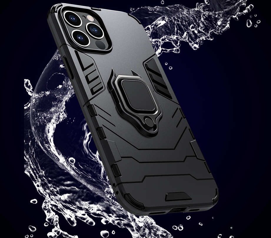 shockproof Armor Case for iPhone with Mini Ring Stand Back Cover  BLXCK NORWAY™