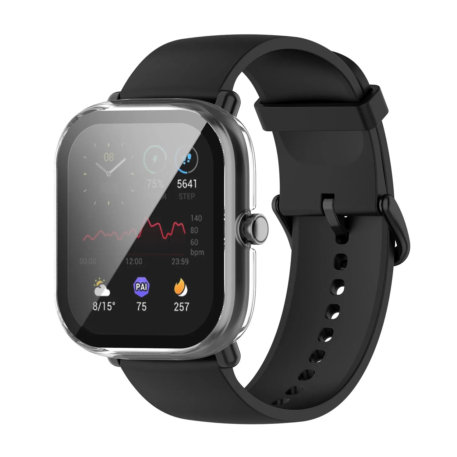 Amazfit Bip U (Pro) PC Case with Glass (Transparent)