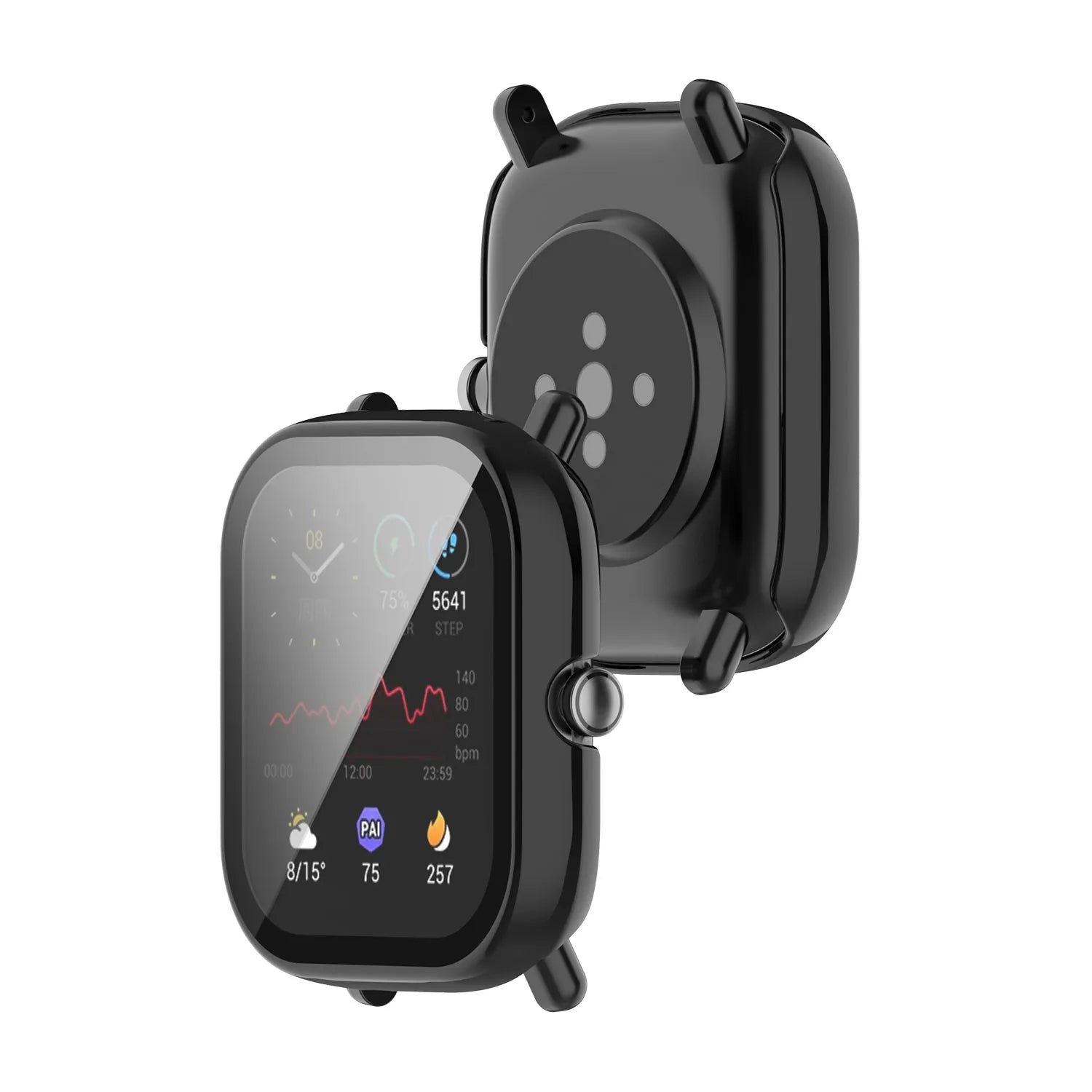 Amazfit Bip U (Pro) PC Case with Glass (Black)