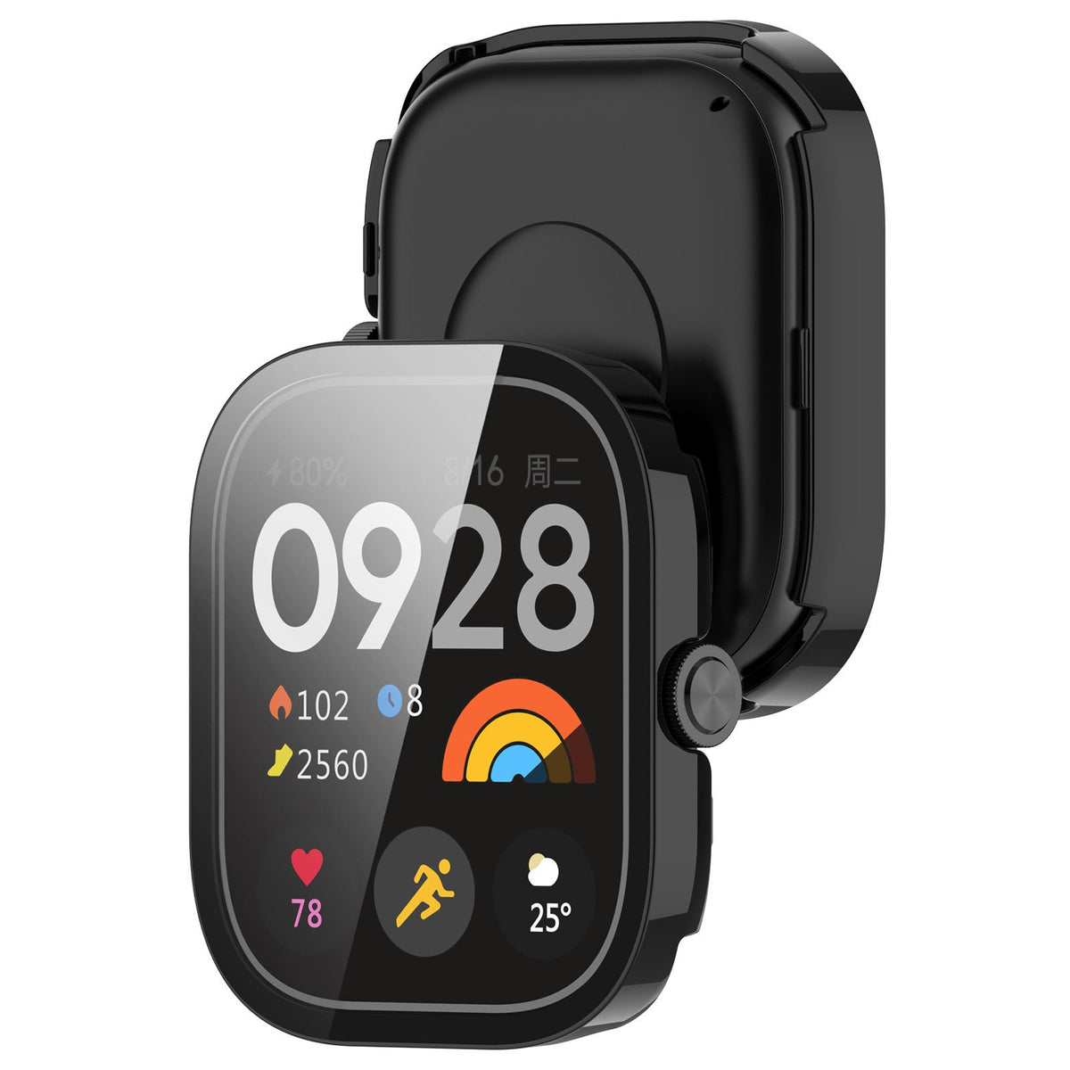 Redmi Watch 4 PC case With Glass (Black)