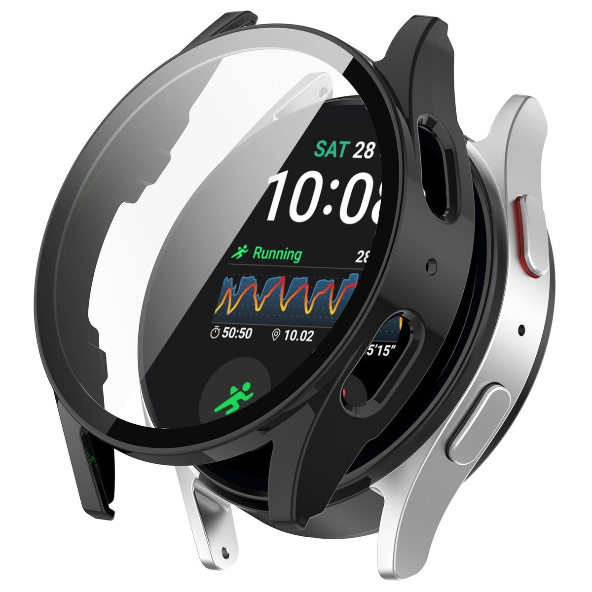 Samsung Galaxy Watch 7 40mm Hard Case With Glass (Black)