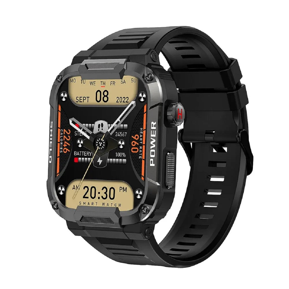 Men’s 1.85" Military Smartwatch – Bluetooth Call IP68 Waterproof Fitness Watch