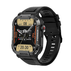 Men’s 1.85" Military Smartwatch – Bluetooth Call IP68 Waterproof Fitness Watch