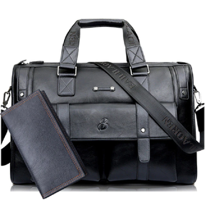 Black Norway Men's leather messenger bag