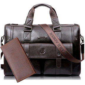 Black Norway Men's leather messenger bag