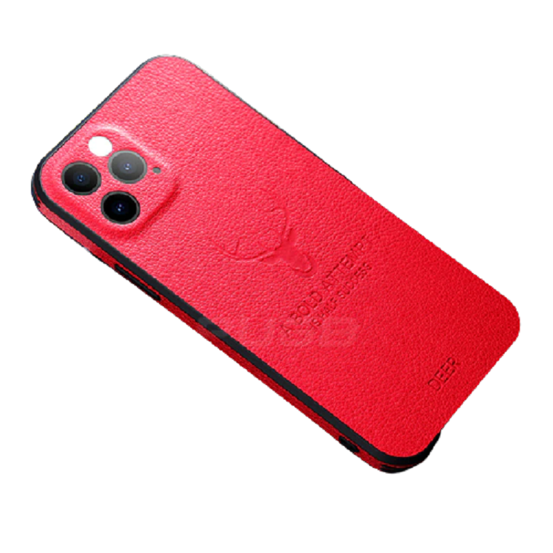 Luxury Leather Texture Square Frame Case For iPhone