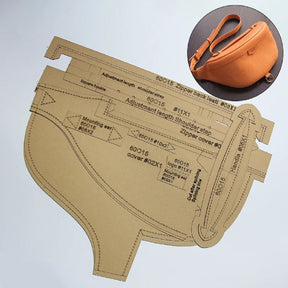 Handcraft Chest Bag Leather Template Paper Stencils DIY Shoulder Bag Sewing Tool