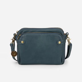 Vintage Three Layer Leather Crossbody Shoulder & Clutch Bag
