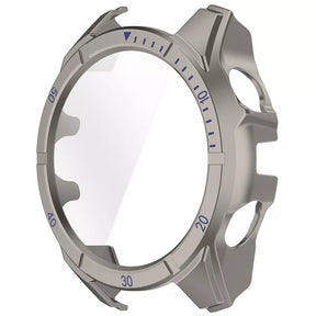 Garmin Fenix 8 - 47mm AMOLED Hard Case with Glass (Titanium/Blue)