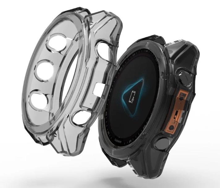 Garmin Fenix 8 - 43mm TPU Case (Transparent-Black)