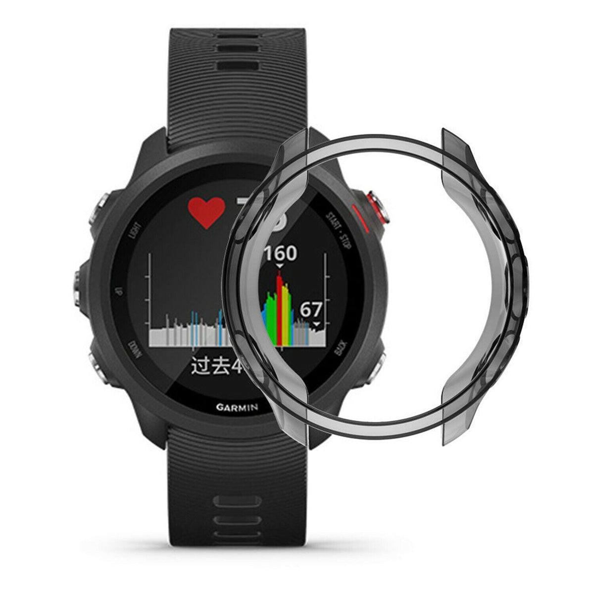 Garmin Forerunner 245 TPU Cover (Transparent-Black)