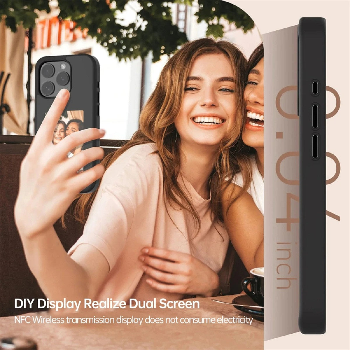 Smart Diy E-ink Screen Case For iPhone