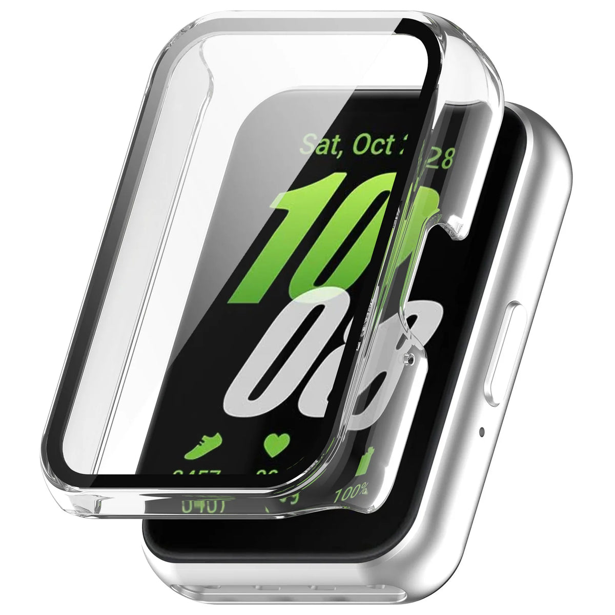 Samsung Galaxy Fit 3 Hard Case with Glass (Transparent)