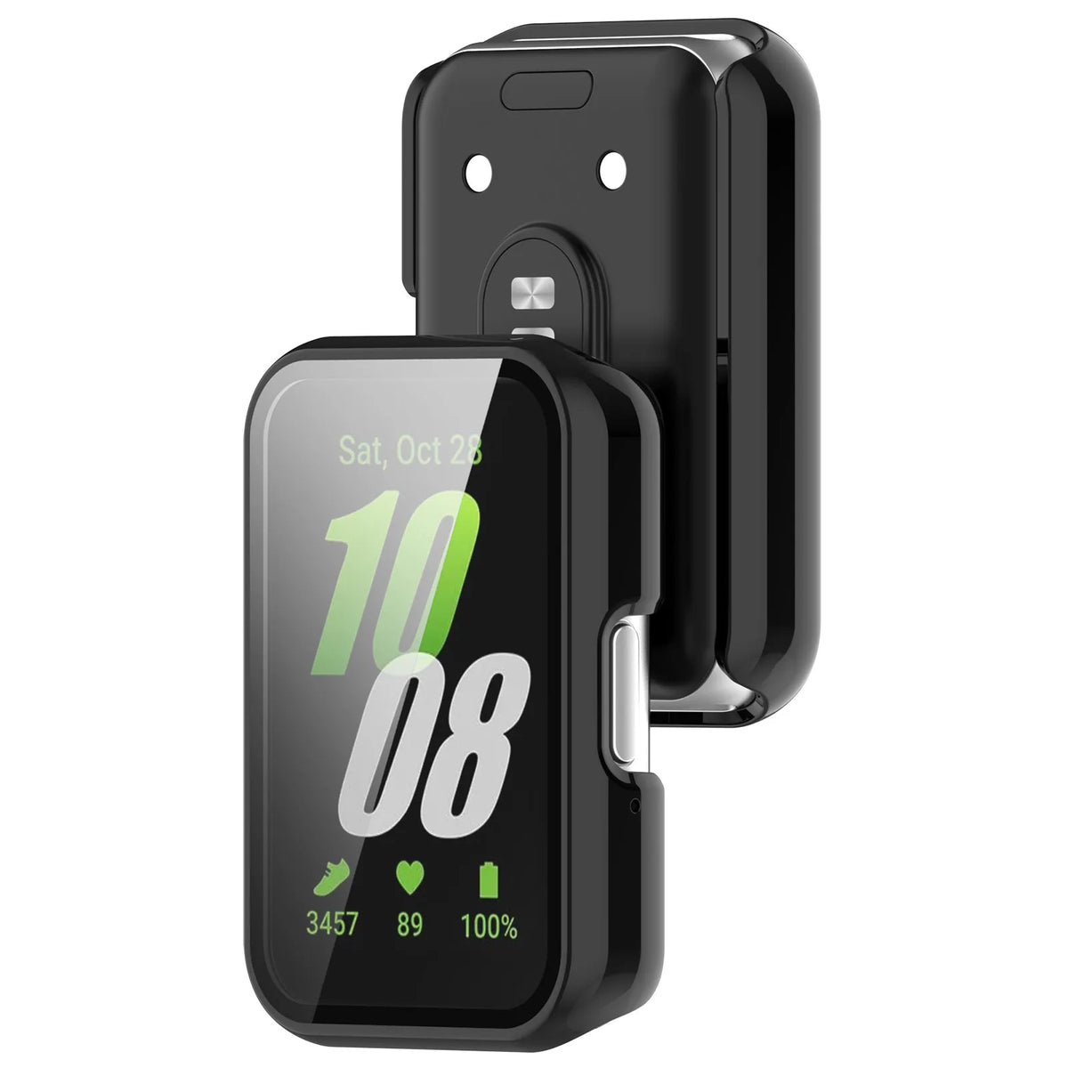 Samsung Galaxy Fit 3 Hard Case with Glass (Black)