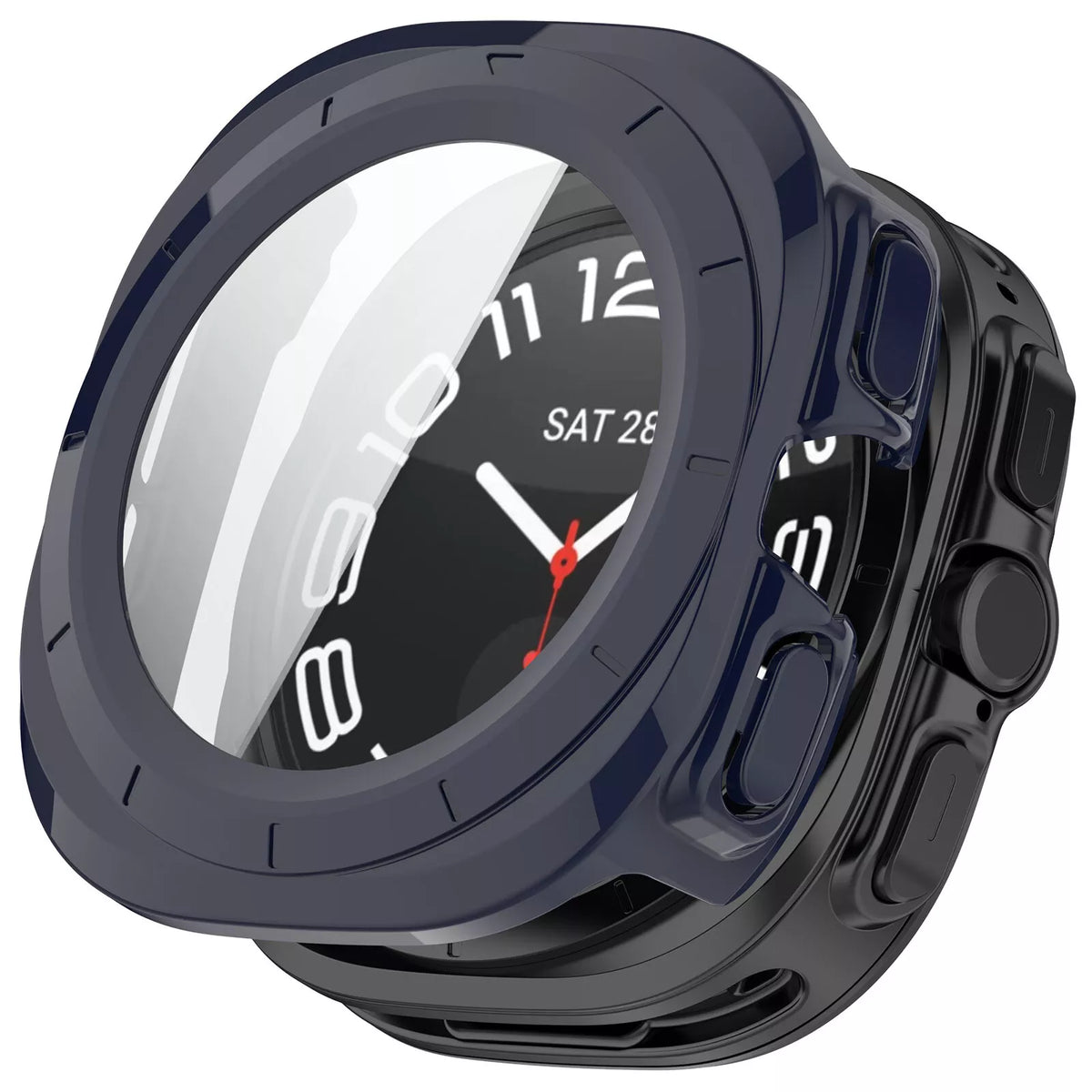 Samsung Galaxy Watch Ultra Hard Case with Glass (Dark Blue)