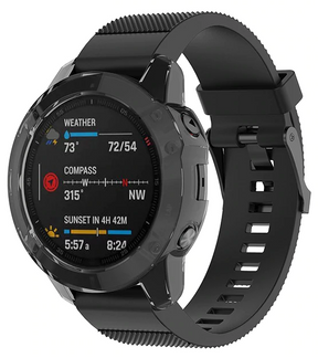 Garmin Fenix 6s TPU Case (Transparent Black)