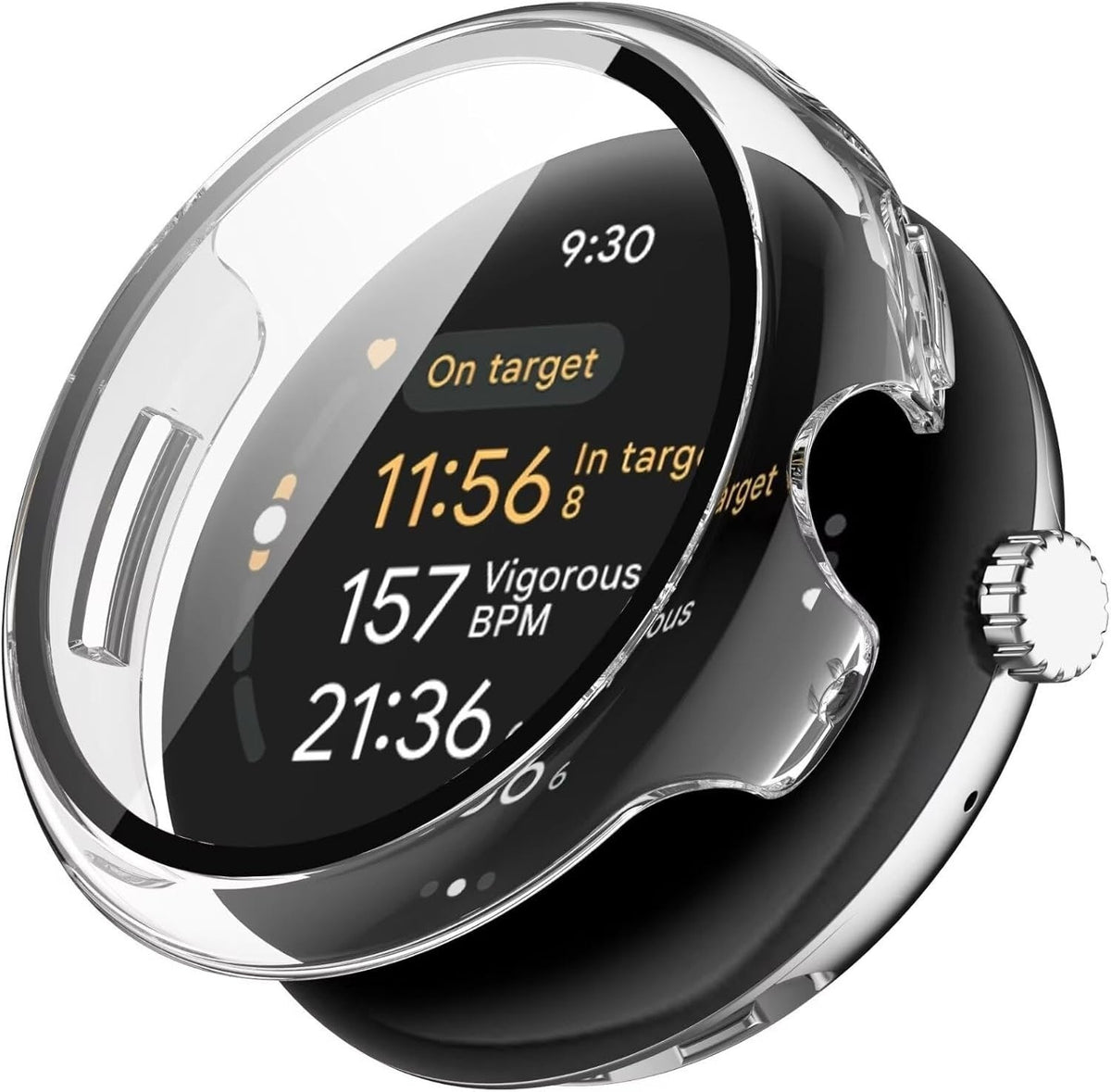 Google Pixel Watch 3 - 45mm Hard Case with Glass (Transparent)