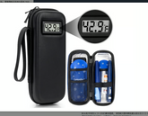 Insulin Cooler Travel Case with Temperature Display - Black