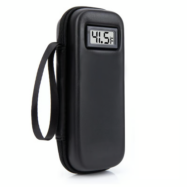 Insulin Cooler Travel Case with Temperature Display - Black