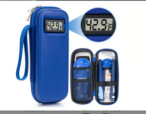 Insulin Cooler Travel Case with Temperature Display - Black