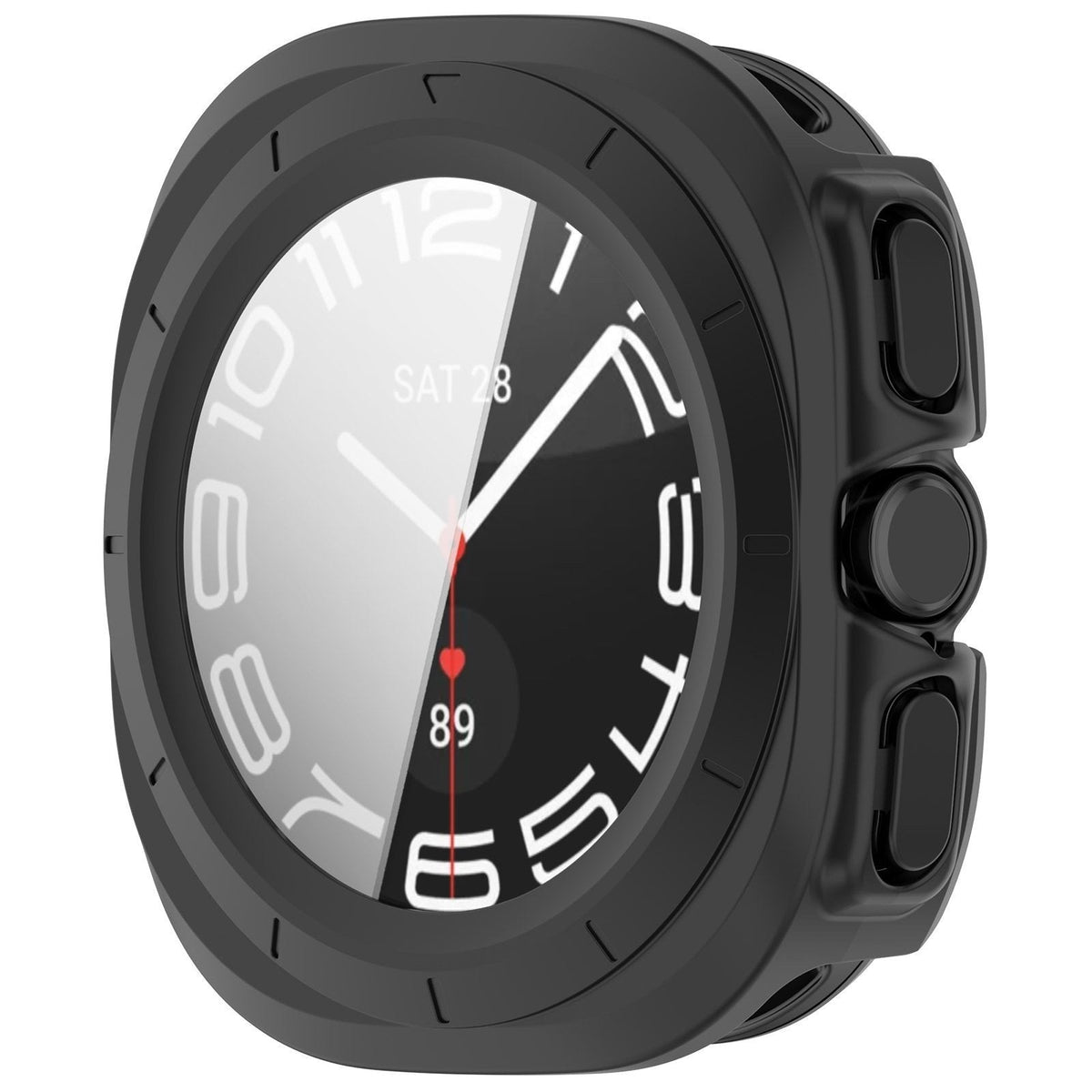 Samsung Galaxy Watch Ultra Hard Case With Glass (Black)