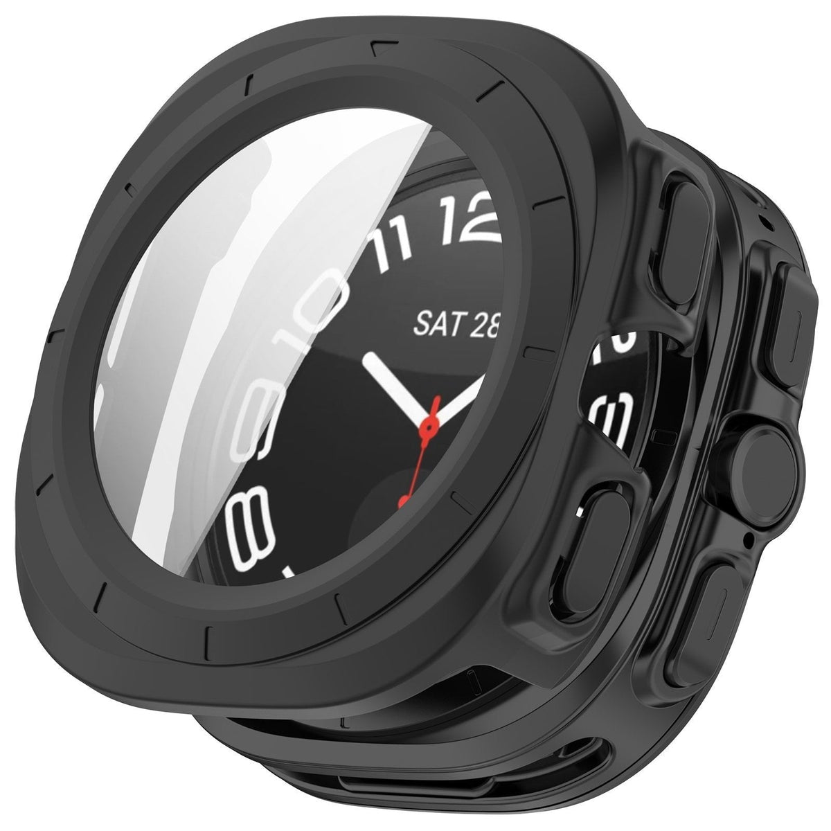 Samsung Galaxy Watch Ultra Hard Case With Glass (Black)