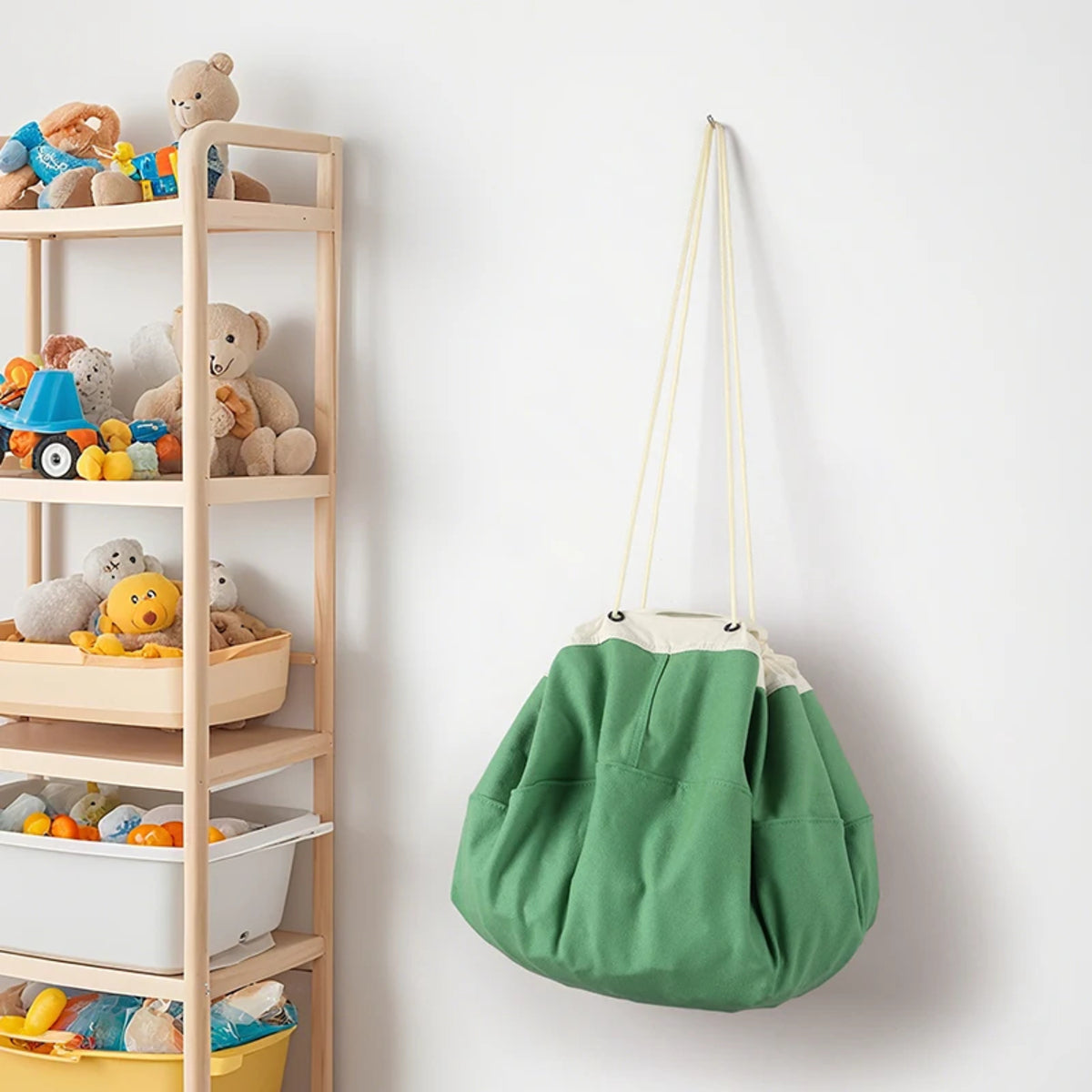 Toy Storage Bag and Play Mat – Portable Drawstring Organizer for Kids’ Toys