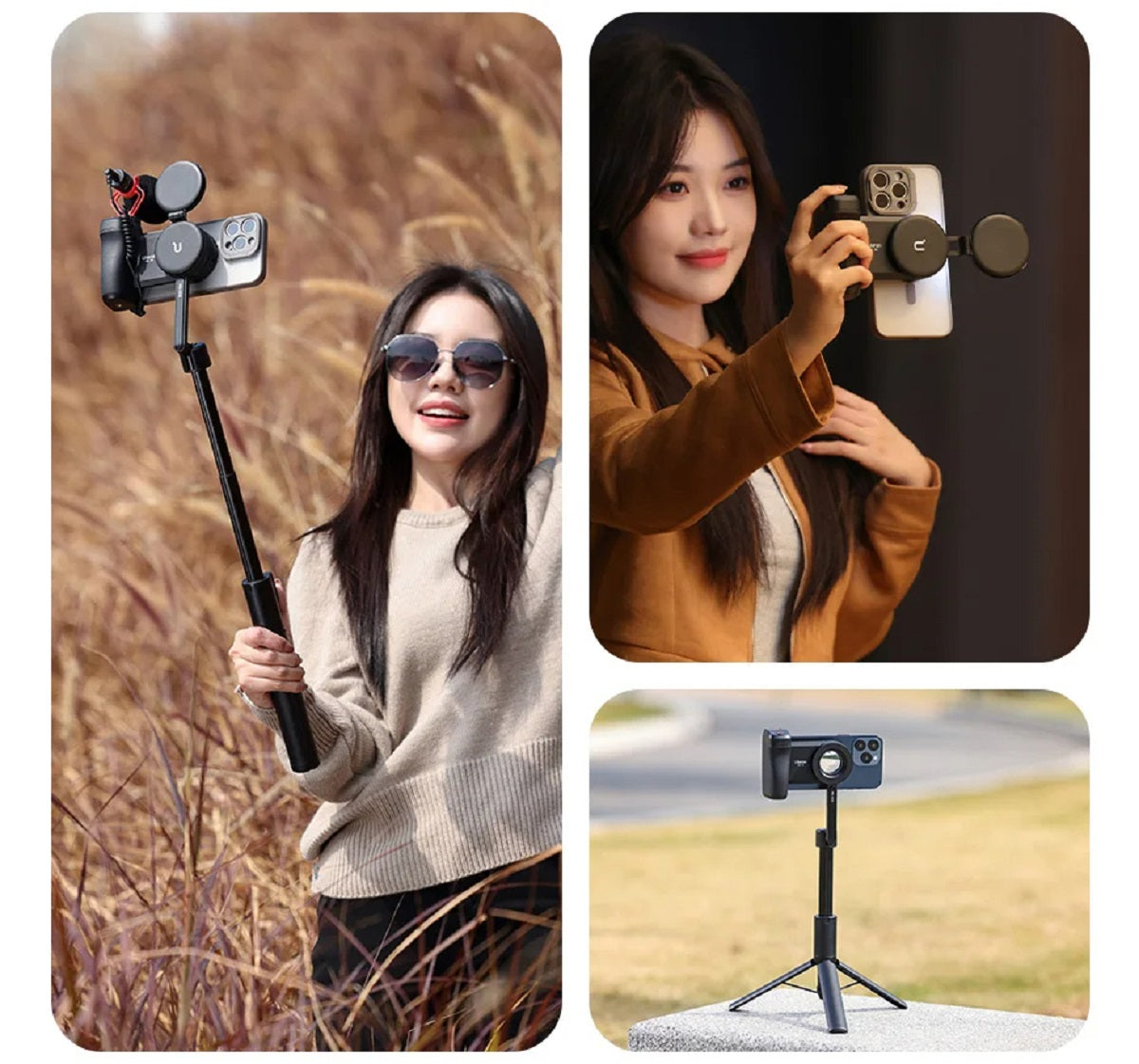 Bluetooth Camera Shutter Grip – Smartphone Selfie Handle and Stabiliser