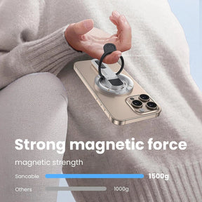 3-in-1 Magnetic Phone Grip Stand – Double-Sided Ring Holder for iPhone