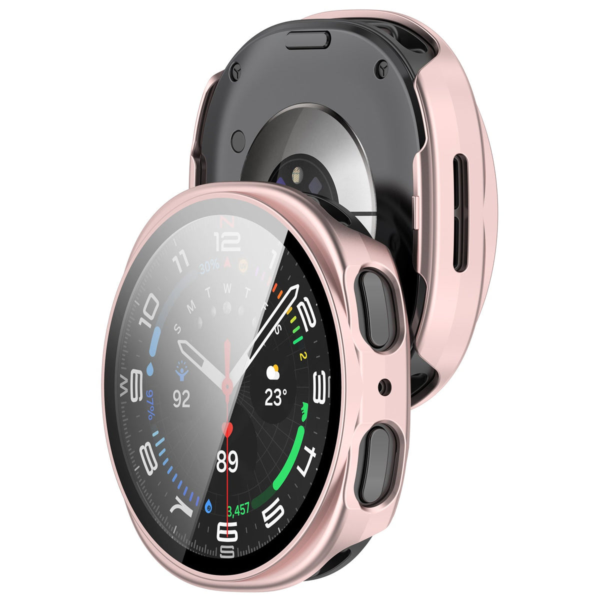 Samsung Galaxy Watch 8 - 40mm Hard Case with Glass (Pink)
