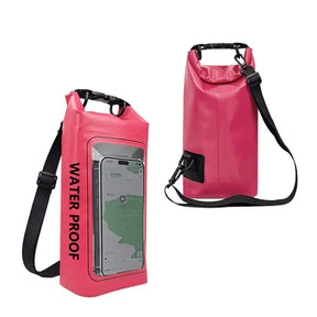 2L Waterproof Dry Touch Screen Bag Roll-Top Pool Outdoor Gear Storage