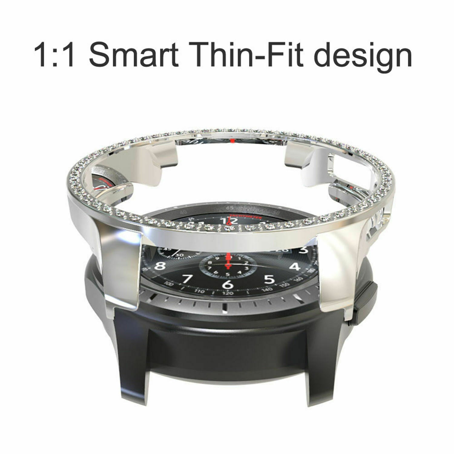 Samsung Galaxy Watch 42mm Diamond PC Case (Silver)