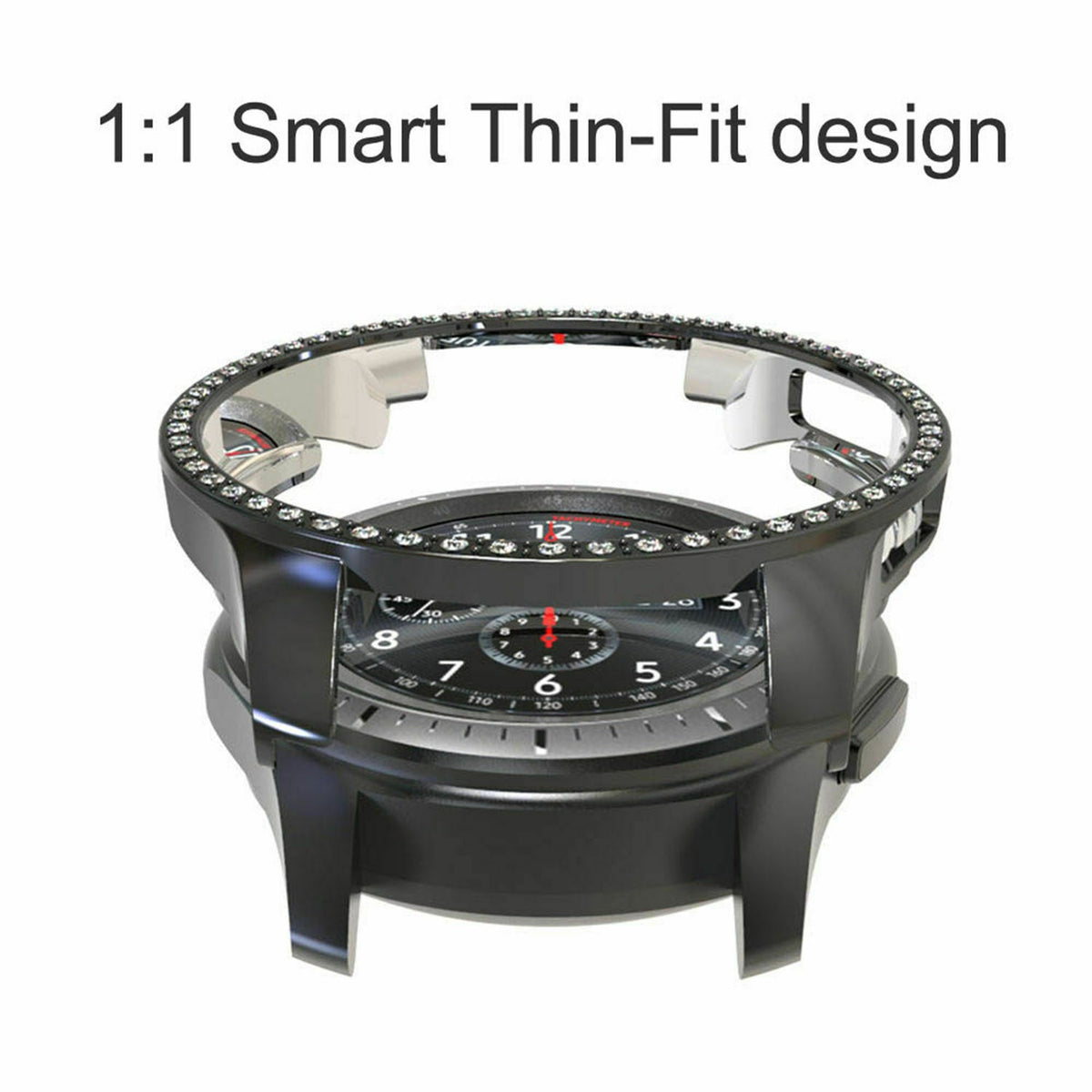 Samsung Galaxy Watch 42mm Diamond PC Case (Black)