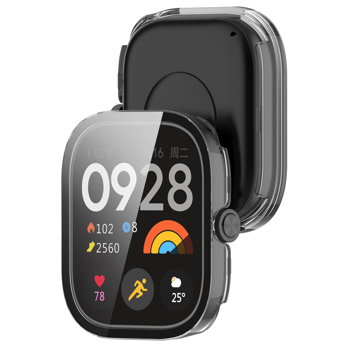 Redmi Watch 4 PC case With Glass (Transparent)