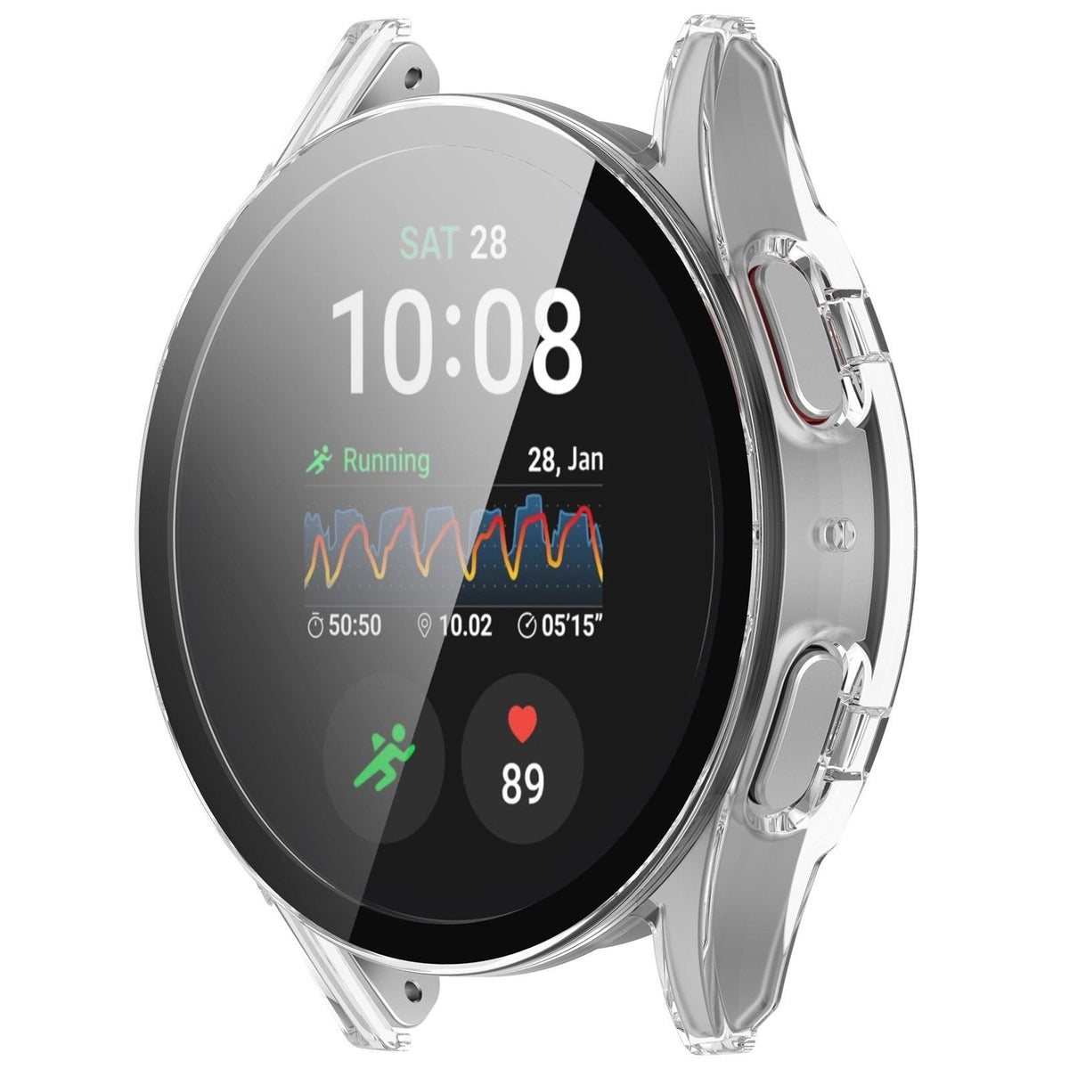 Samsung Galaxy Watch 7 40mm Hard Case With Glass (Transparent)