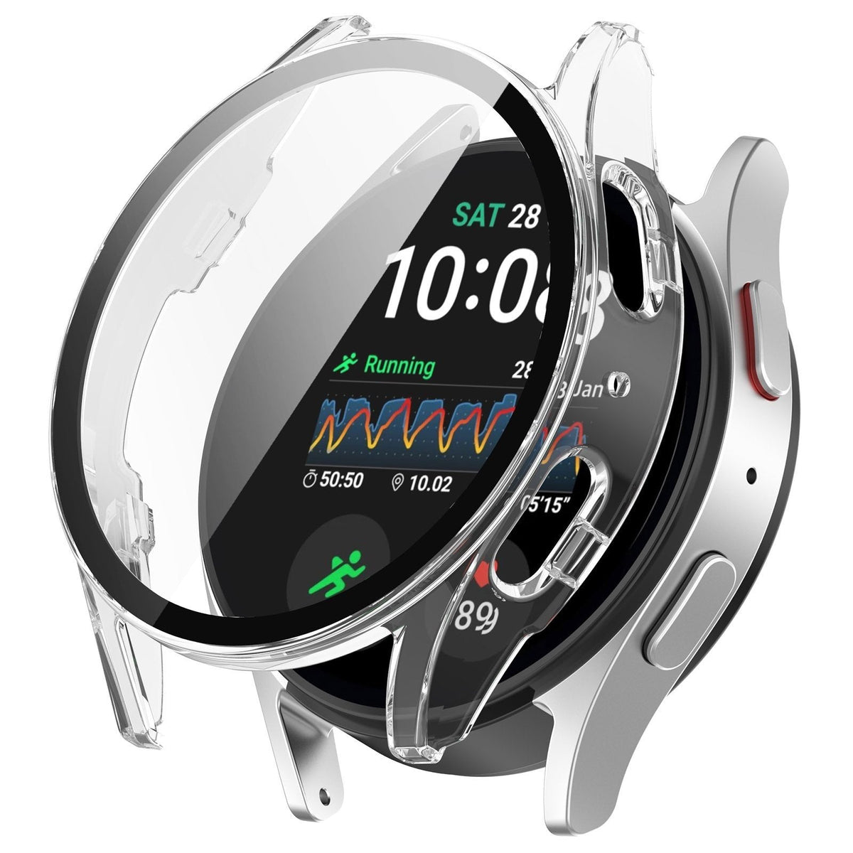 Samsung Galaxy Watch 7 44mm Hard Case With Glass (Transparent)