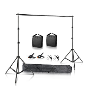 Photography Backdrop Stand Kit – Green Screen Support Frame with Carry Bag