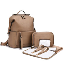 Multifunction Leather Diaper Bag Travel Maternity Backpack