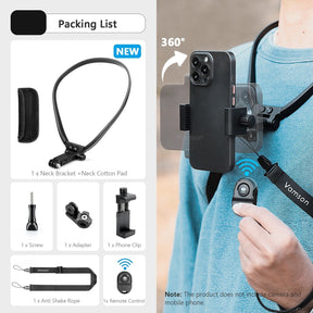 Hand Free Adjustable Phone Ad Go Pro Neck Holder