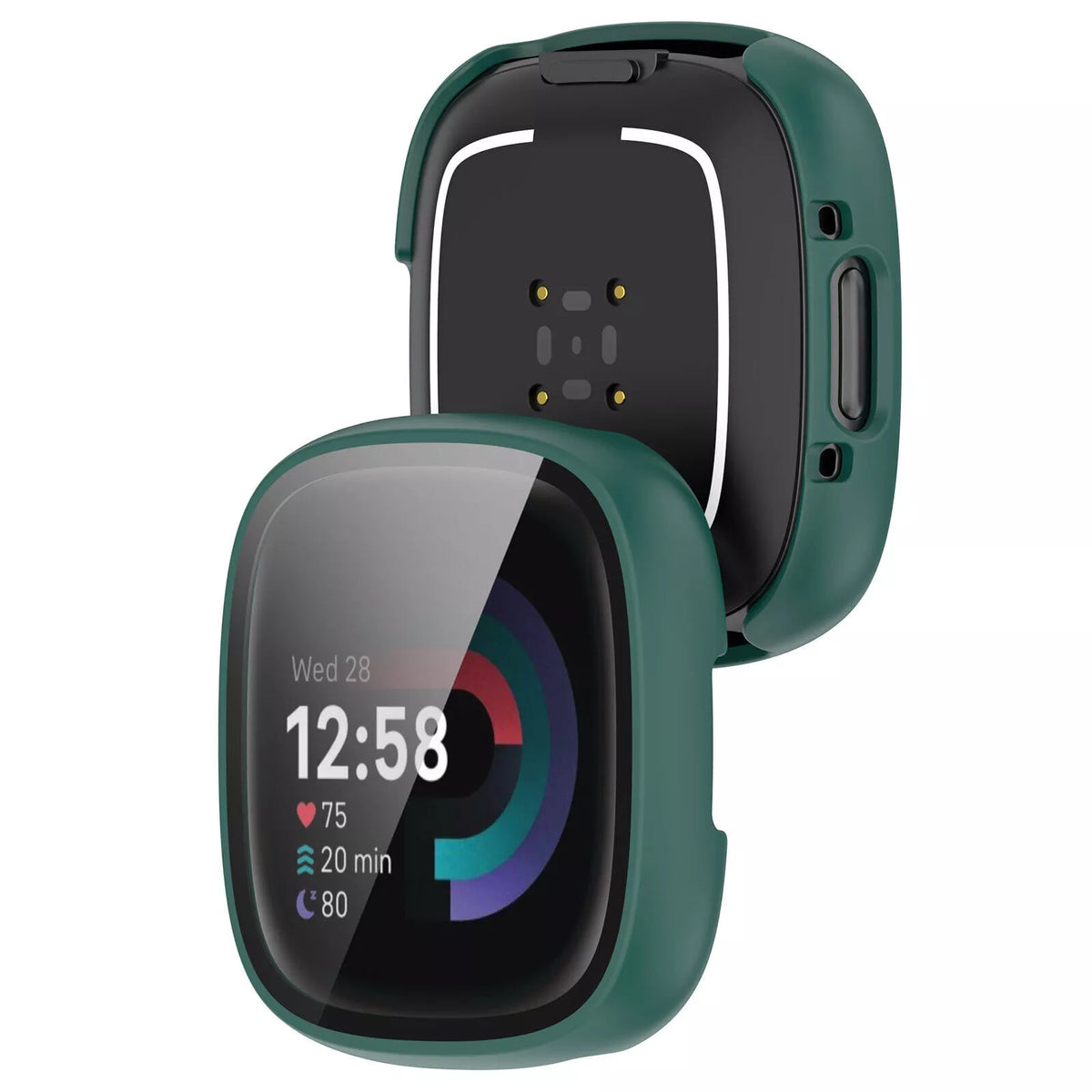 Fitbit Versa 4 / Sense 2 Hard Case with Glass (Green)